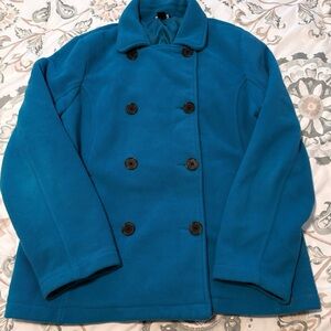 Lands' End Kids Blue Pea Coat size 14/16